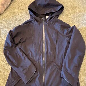 ivivva by lululemon girls black rain jacket size 12